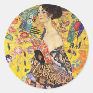 Adesivo Gustav Klimt Lady with Fan