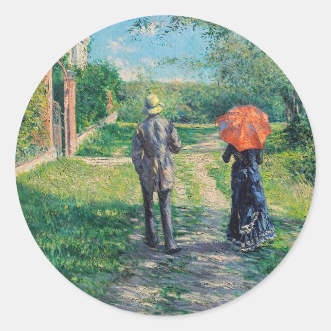 Adesivo Gustave Caillebotte - O Caminho Uphill (Frente)