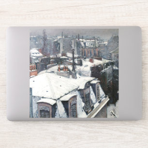 Adesivo Gustave Caillebotte - Telhados na neve