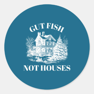 Adesivo Gut Fish, Not Houses Coastal Conservation Vintage 
