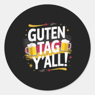 Adesivo Guten Tag Yall German Beer Humor Divertido