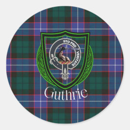 Adesivo Guthrie Scottish Clan Tartan & Crest