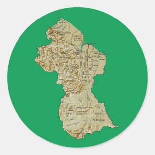 Adesivo Guyana Map Sticker
