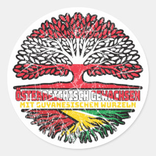 Adesivo Guyana Österreichisch Österreich Baum