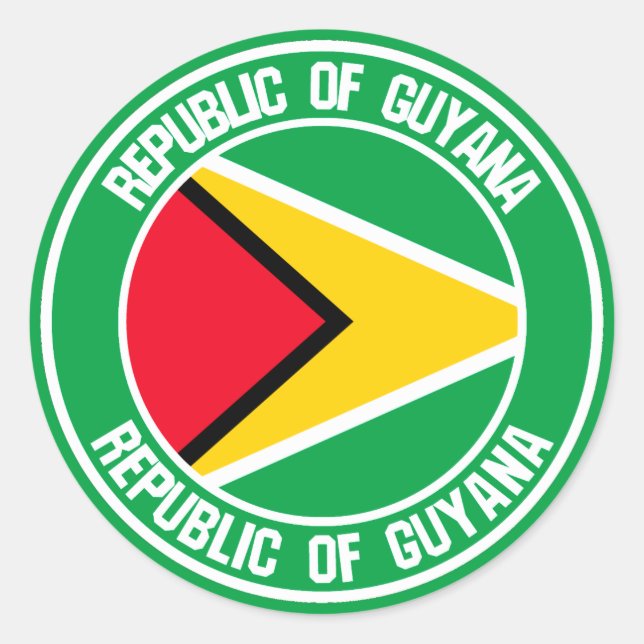 Adesivo Guyana Round Emblem (Frente)
