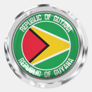 Adesivo Guyana Round Emblem
