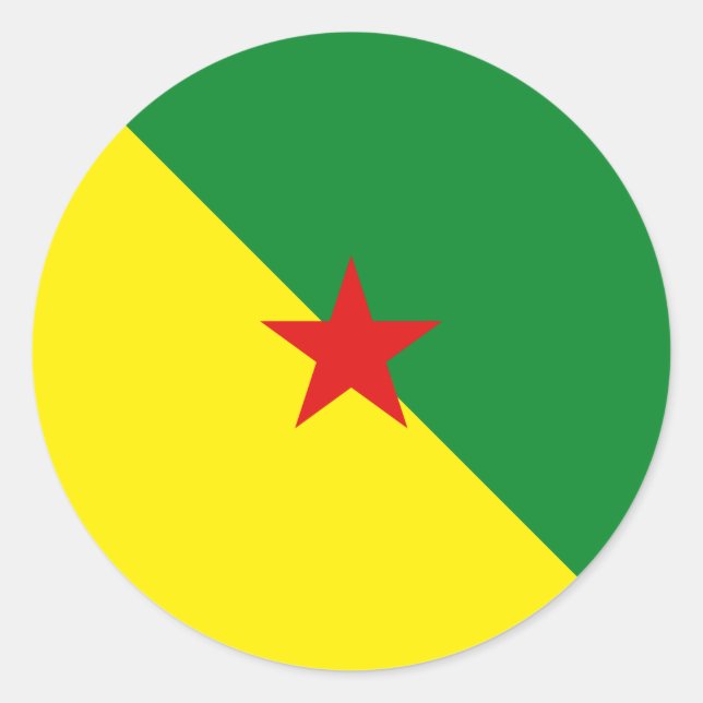 Adesivo Guyane Fisheye Flag Sticker (Frente)