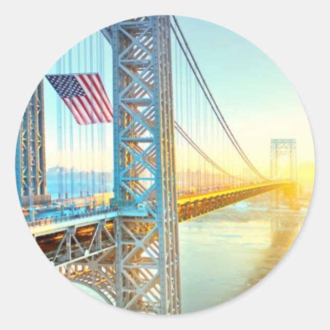 Adesivo GWB conectando Fort Lee NJ e Manhattan NYPlus (Frente)
