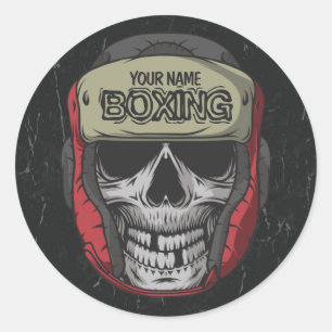 Adesivo Gym de Boxer Personalizado do Skeleton Boxer