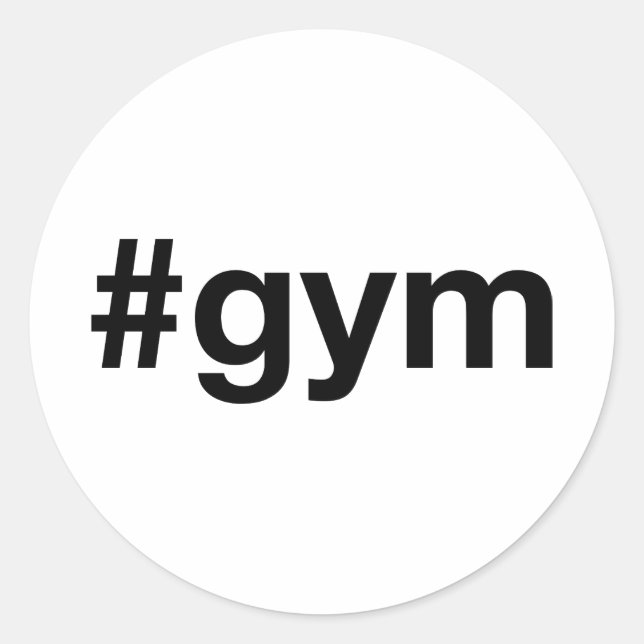 Adesivo GYM Hashtag (Frente)