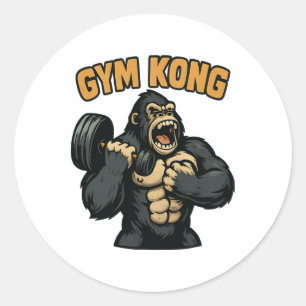 Adesivo Gym Kong Engraçado Fisiculturismo Fitness Gorila B