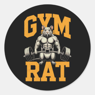 Adesivo Gym Rat Significa Rato De Gym Pesando Na Gama