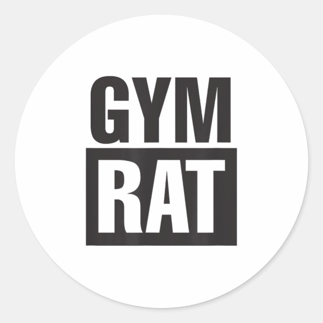 Adesivo Gym Rat - Workout - Hustle - Fitness - Motivation  (Frente)