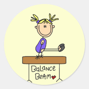 Adesivo Gymnast da Loura em Beam Camisetas e presentes