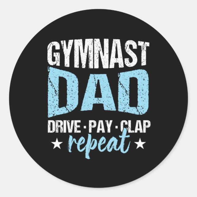 Adesivo Gymnast Dad Gymnast Athletic Sports Father Gift (Frente)