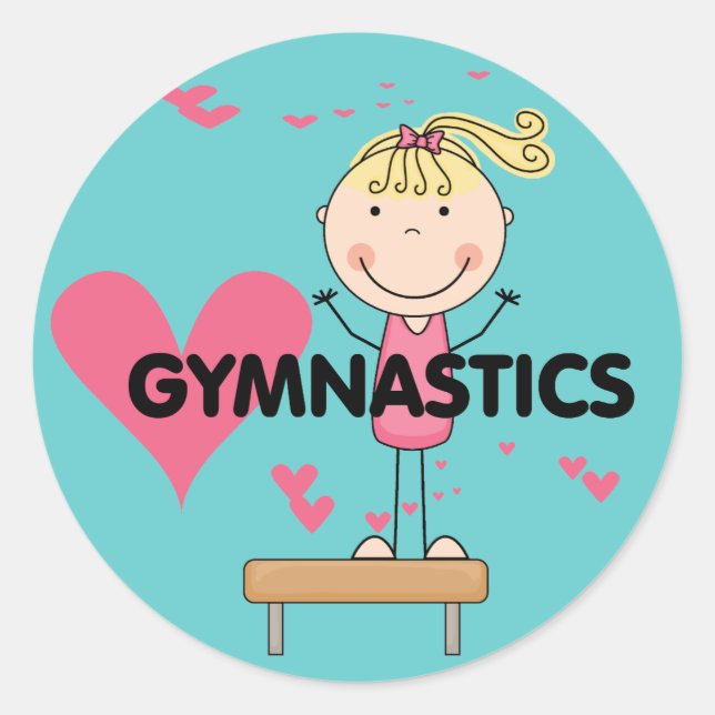 Adesivo GYMNASTICS - Camisetas e presentes de ginástica de (Frente)