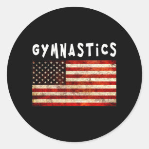 Adesivo Gymnastics Grunge American Flag