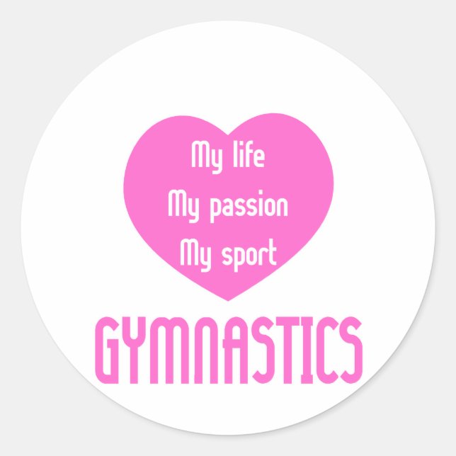 Adesivo Gymnastics Life Passion Sport (Frente)