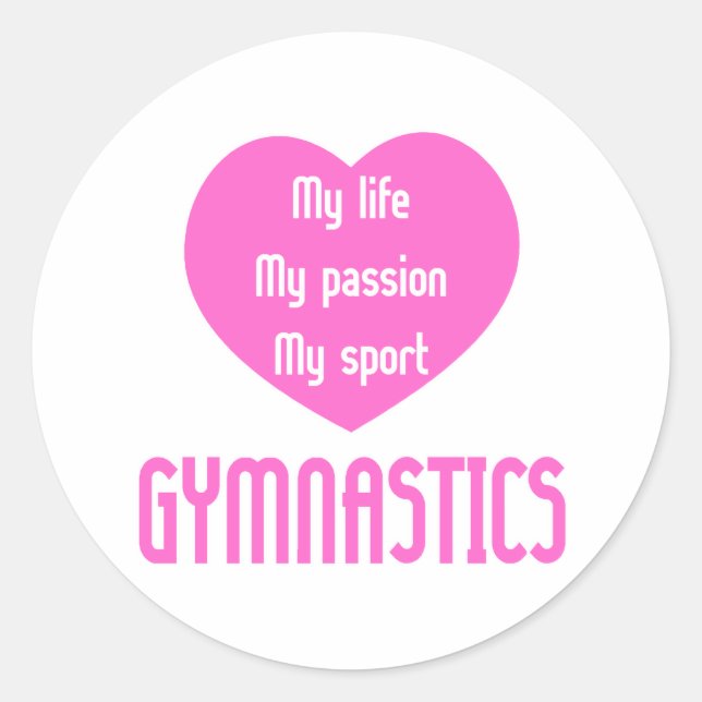 Adesivo Gymnastics Life Passion Sport (Frente)