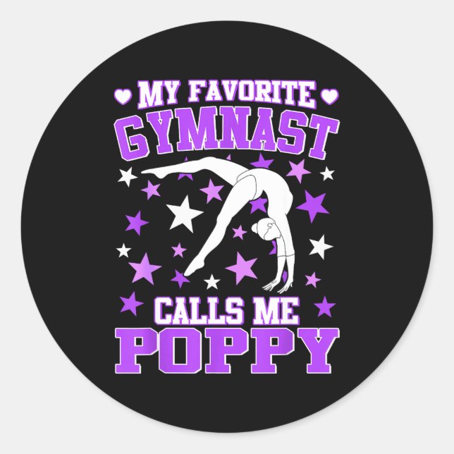 Adesivo Gymnastics My Favorite Gymnast Calls Me Ppy  (Frente)