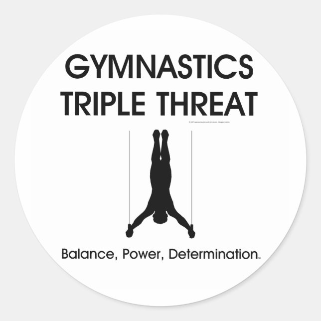 Adesivo Gymnastics TOP Triple Threat (masculino) (Frente)