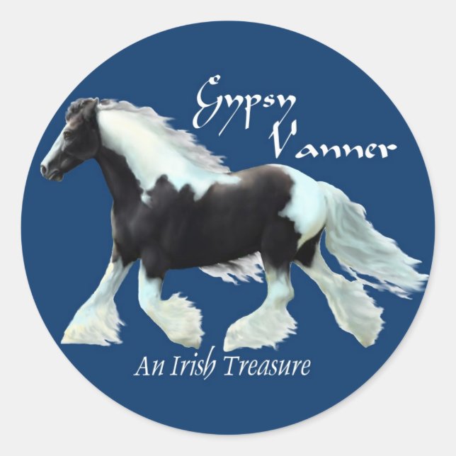 Adesivo Gypsy Vanner, um tesouro irlandês (Frente)