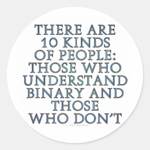 Adesivo Há 10 tipos das pessoas…