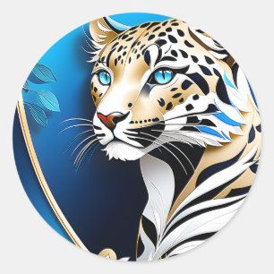 Adesivo Há algo sobre um leopardo que é ambos