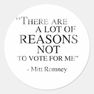 Adesivo Há muitas razões para não votar em mim Fade
