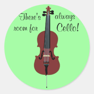Adesivo Há sempre uma sala para o violoncelo!
