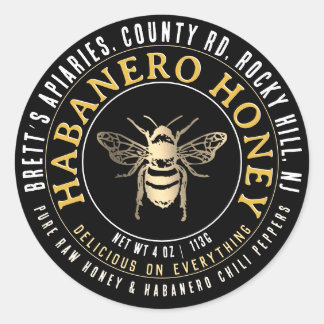 Adesivo Habanero Honey Raw com Abelha Dourada
