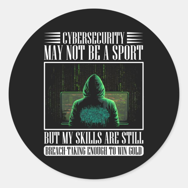 Adesivo Hacker Branco Para Cyber Warrior E Hacker Ético (Frente)