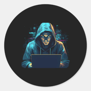 Adesivo Hacker Branco Para Cyber Warrior E Hacker Ético