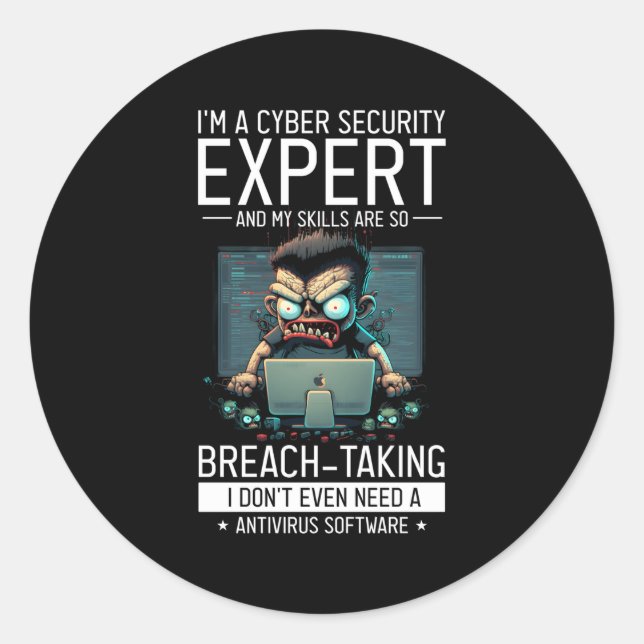 Adesivo Hacker Branco Para Cyber Warrior E Hacker Ético (Frente)