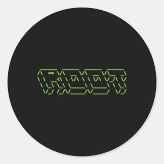 Adesivo Hacker de Ascii do Linux Raiz