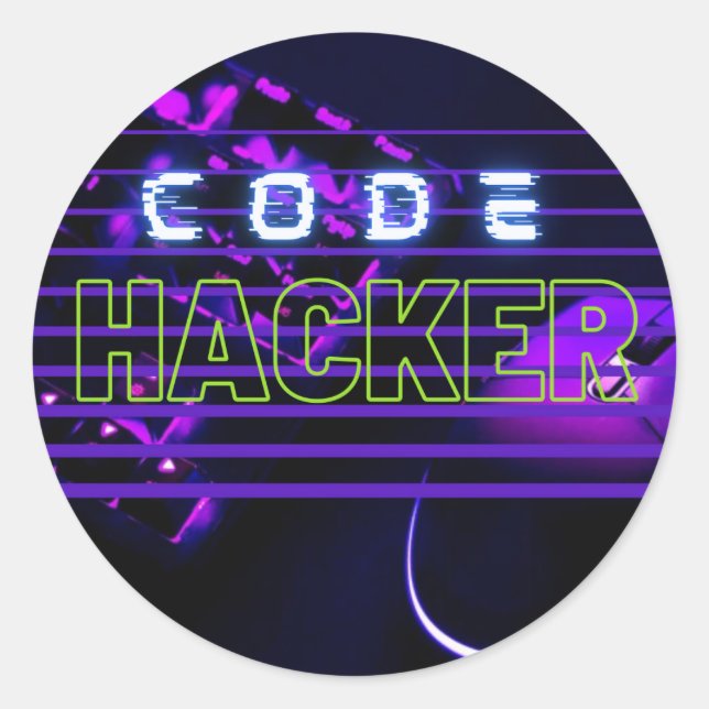 Adesivo hacker de código (Frente)