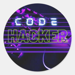 Adesivo hacker de código