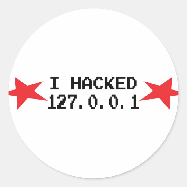 Adesivo hacker eu hackeei 127.0.0.1 (Frente)