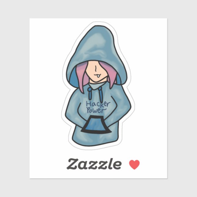 Adesivo Hacker Power (Folha)