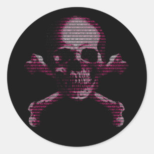 Adesivo Hacker Skull e Crossbones