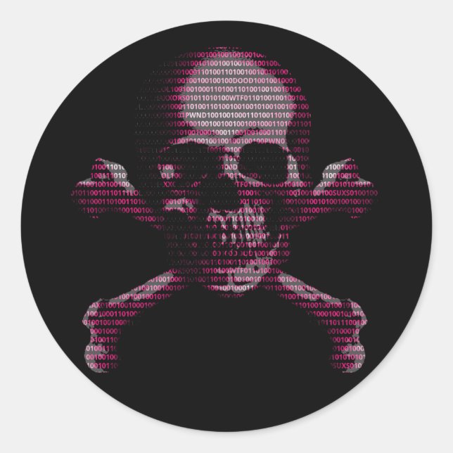 Adesivo Hacker Skull e Crossbones (Frente)