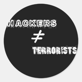 Adesivo Hackers não igualam terroristas