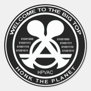 Adesivo Hacking Sticker HPVAC Binary HONK!