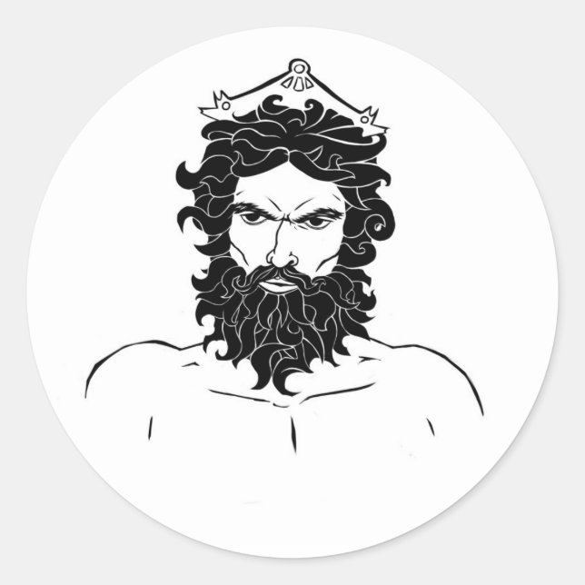 Adesivo Hades preto e branco (Frente)