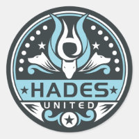 Hades uniu azuis marinhos do logotipo
