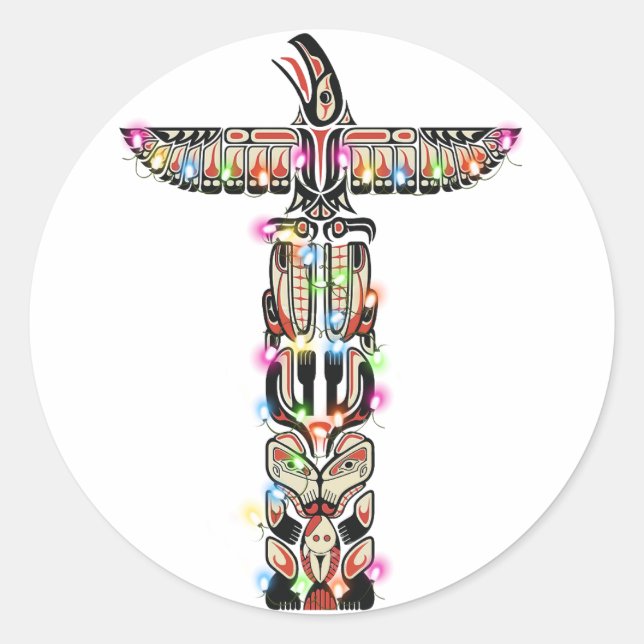 Adesivo Haida Thunderbird Symbolismo Haida Nativo (Frente)