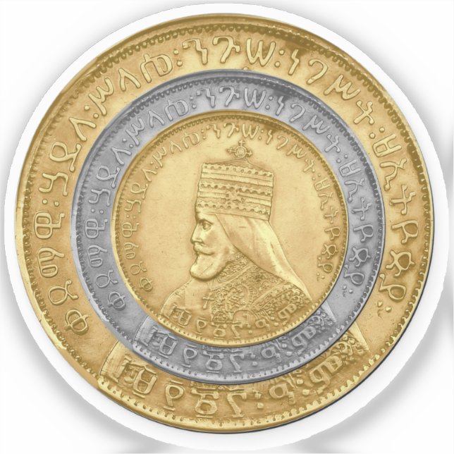 Adesivo Haile Selassie I HIM Jah Rastafari Rasta Jah Bless (Frente)