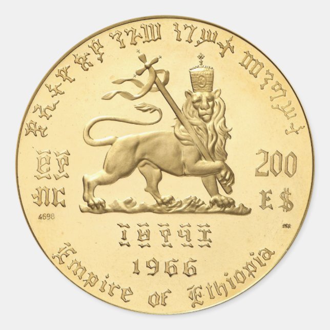 Adesivo Haile Selassie império of Ethiopia Rasta bordador (Frente)