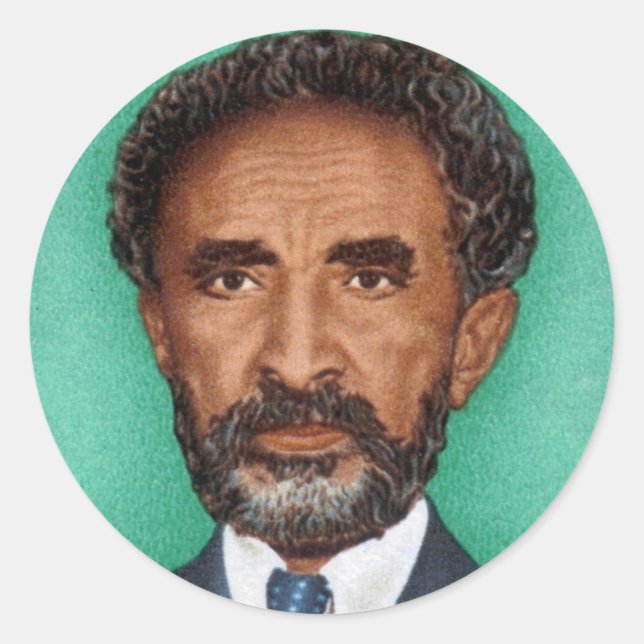 Adesivo Haile Selassie império of Ethiopia Rasta bordador (Frente)