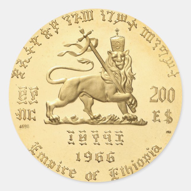 Adesivo Haile Selassie império of Ethiopia Rasta bordador (Frente)